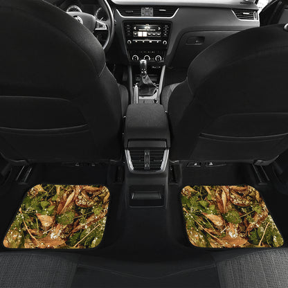 Camo Realistic Tree Forest Texture Print Car Floor Mats Front Back