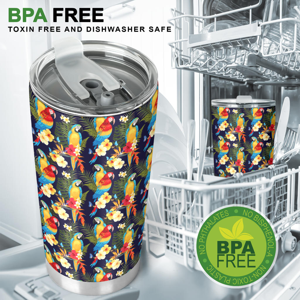 Parrot Themed Design Tumbler