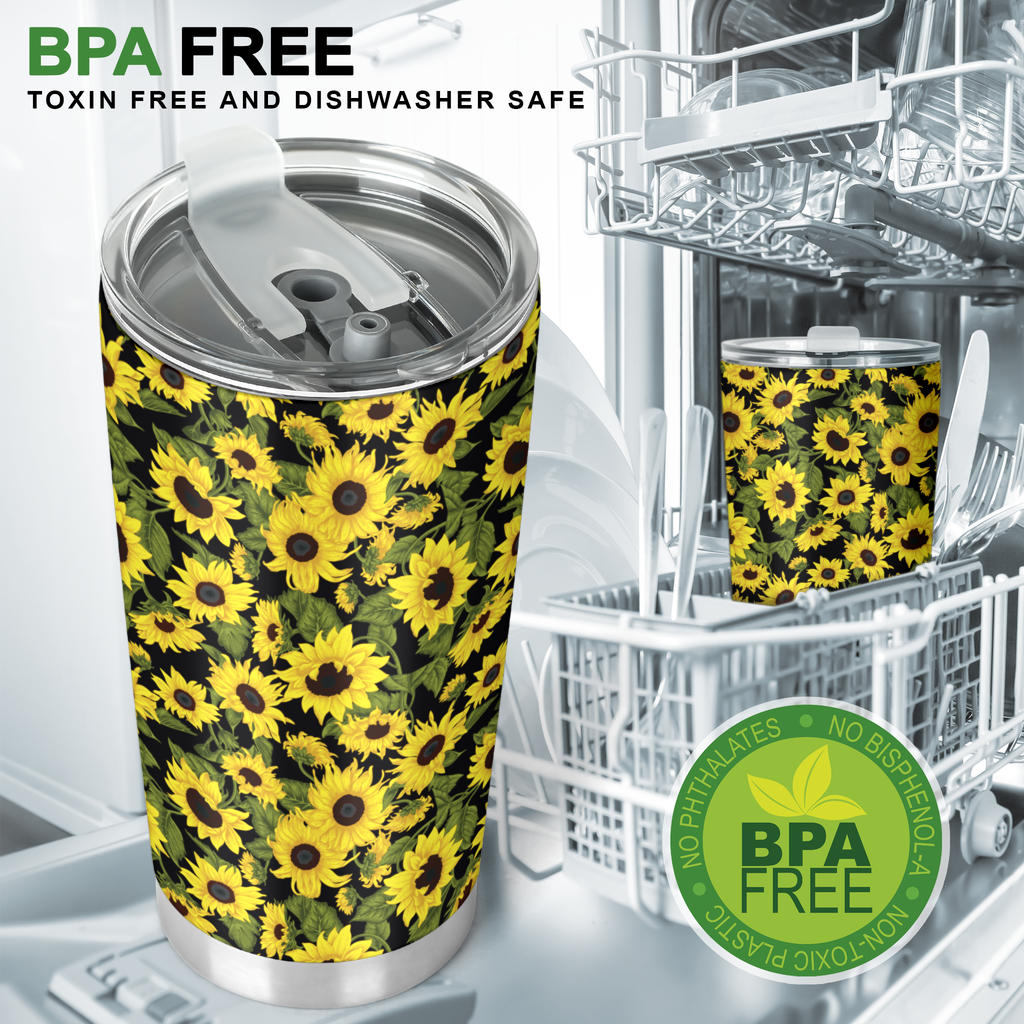 Sunflower Fresh Bright Color Print Tumbler
