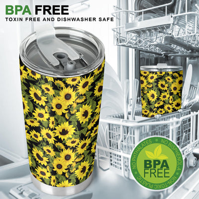 Sunflower Fresh Bright Color Print Tumbler