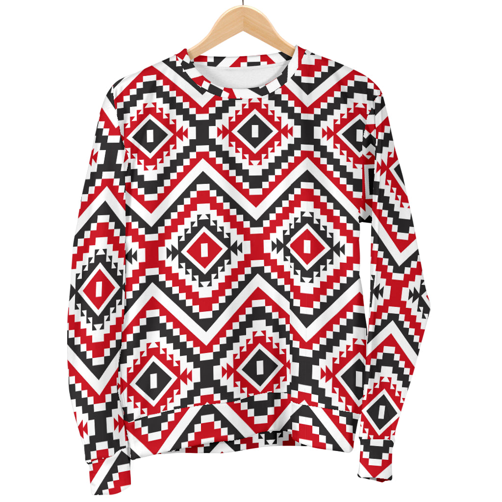 Native American Themed Tribal Print Men Long Sleeve Sweatshirt