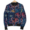 Octopus Deep Sea Print Themed Men Bomber Jacket