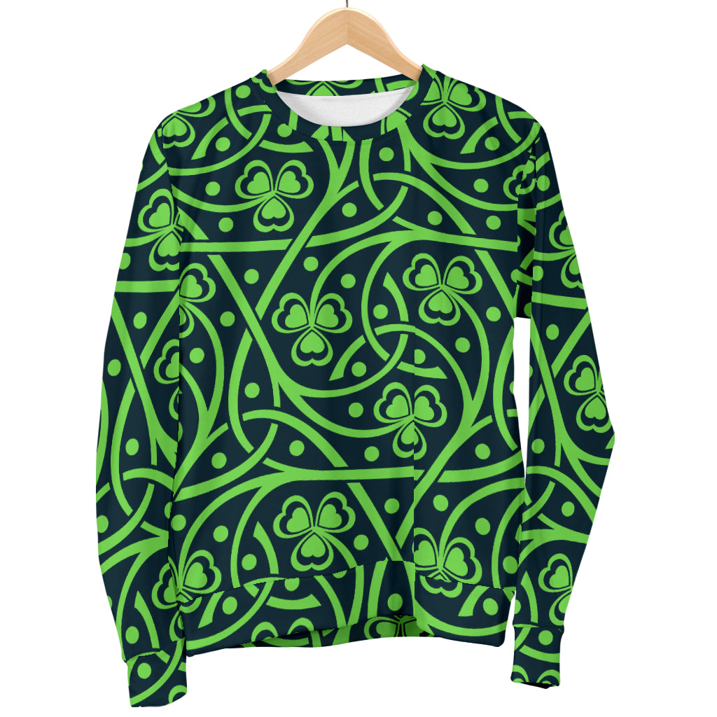 Shamrock Themed Print Women Long Sleeve Sweatshirt