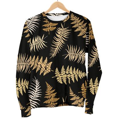 Fern Leave Bright Print Pattern Men Long Sleeve Sweatshirt