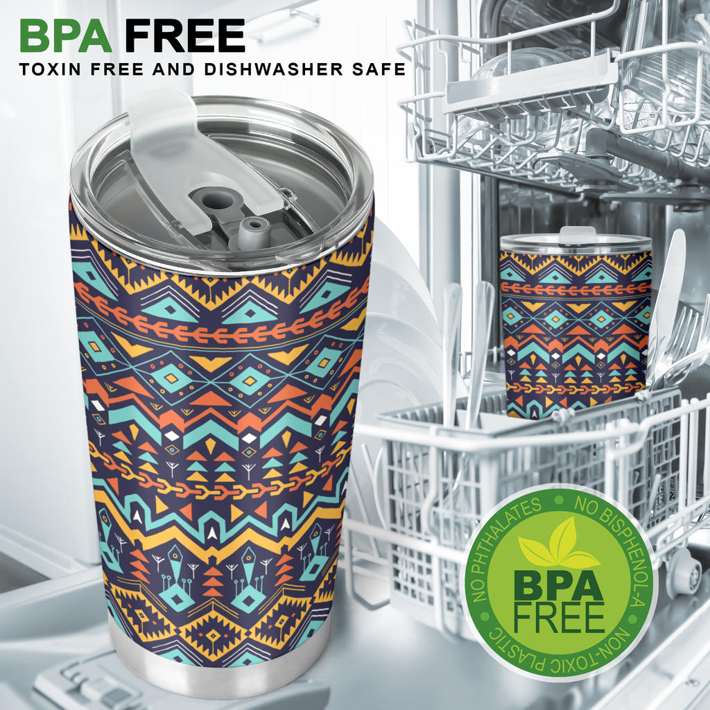 Aztec Style Print Pattern Tumbler