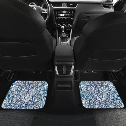 Angel Wings Boho Design Themed Print Car Floor Mats Front Back