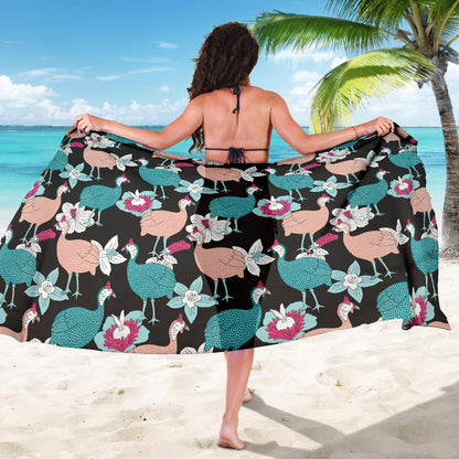 Guinea Fowl Pattern Print Design 03 Sarong Pareo Wrap