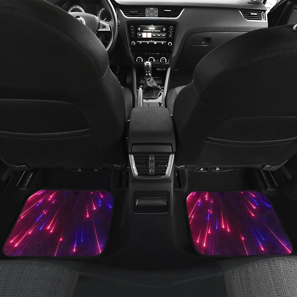 Celestial Purple Blue Neon Speed Light Car Floor Mats Front Back