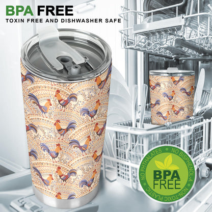 Chicken Boho Style Pattern Tumbler