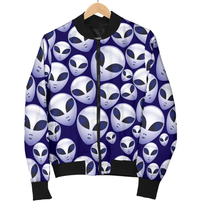 Alien Head Extraterrestrial Men Bomber Jacket