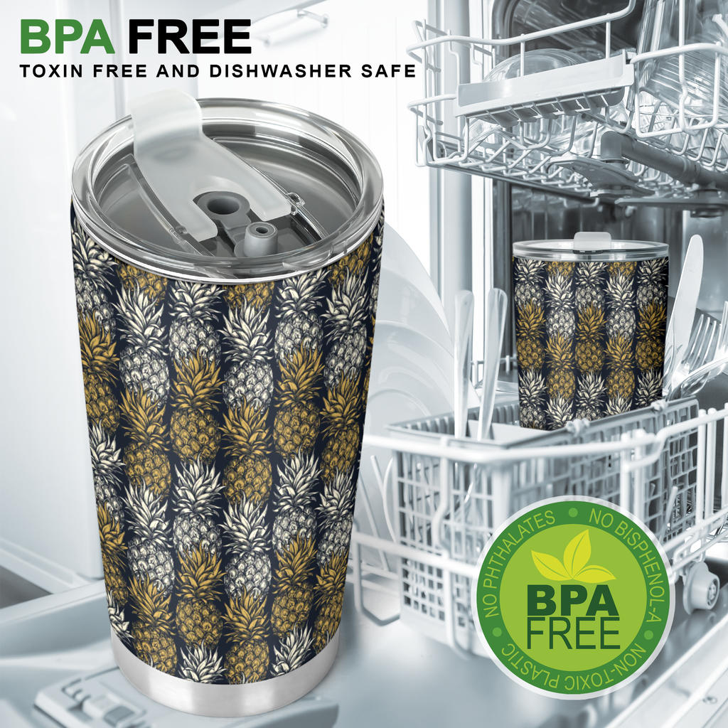 Pineapple Print Design Pattern Tumbler