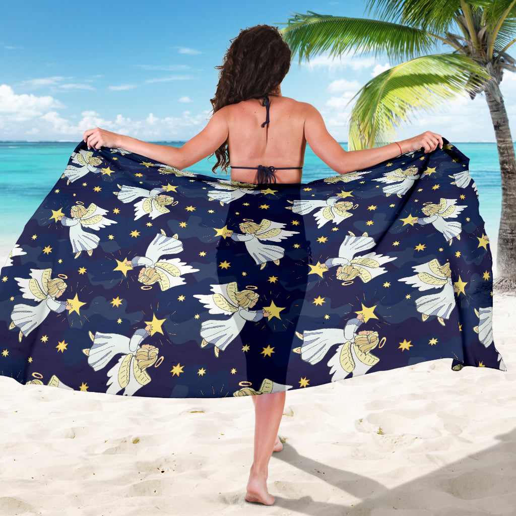 Angel Pattern Print Design 06 Sarong Pareo Wrap