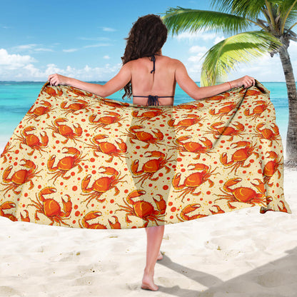 Crab Pattern Print Design 01 Sarong Pareo Wrap