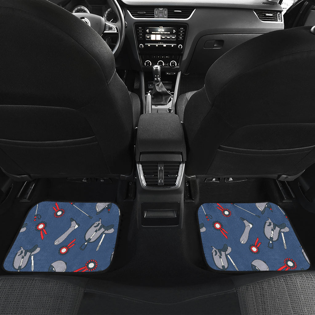 Equestrian Equipment Background Car Floor Mats Front Back