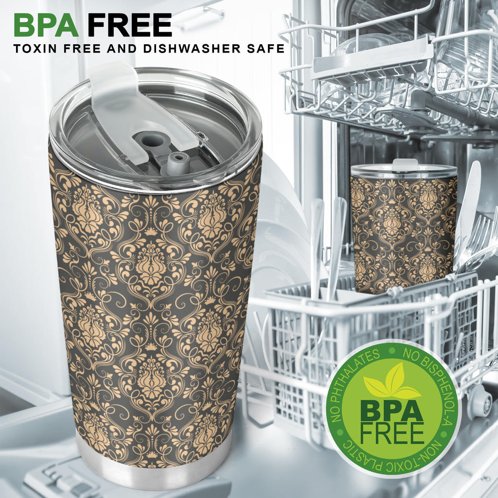 Damask Elegant Luxury Print Pattern Tumbler