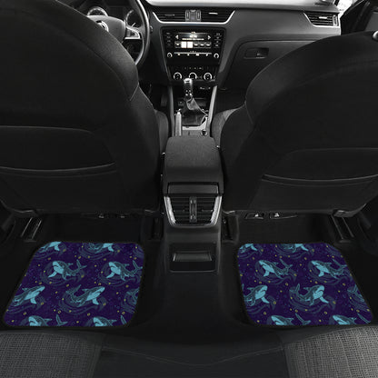 Shark Themed Print Car Floor Mats Front Back