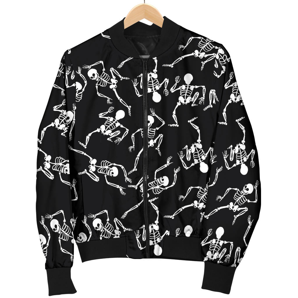 Skeleton Style Print Men Bomber Jacket