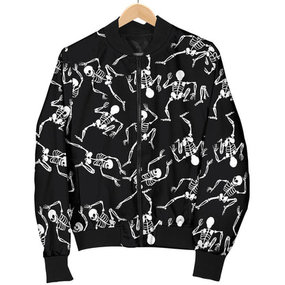 Skeleton Style Print Men Bomber Jacket