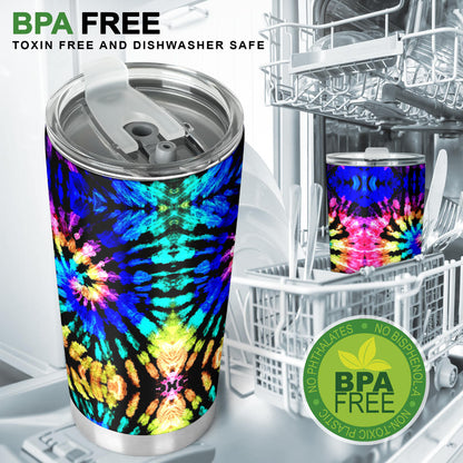 Tie Dye Rainbow Design Print Tumbler