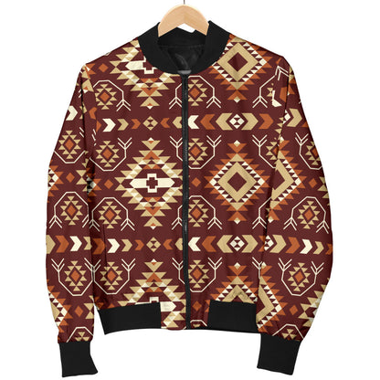 Navajo Native Color Print Pattern Men Bomber Jacket