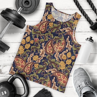 Floral Vintage Classic Print Men Tank Top