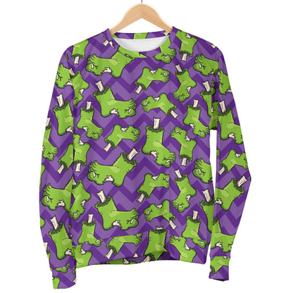 Zombie Foot Design Pattern Print Men Long Sleeve Sweatshirt