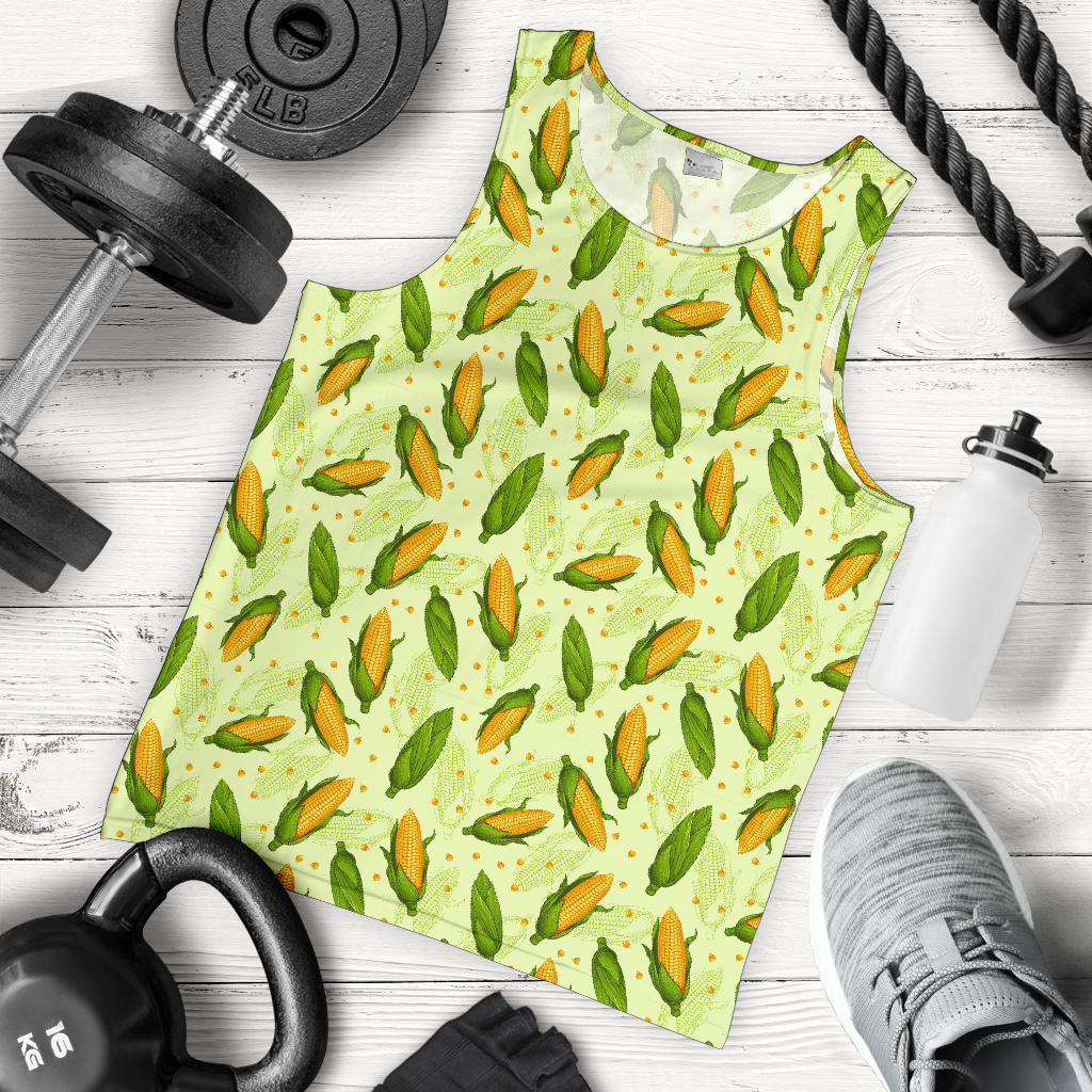 Agricultural Fresh Corn cob Print Pattern Men Tank Top