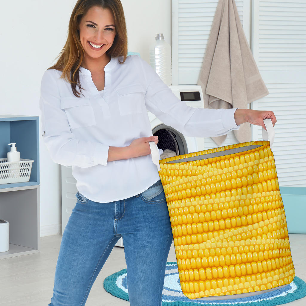Agricultural Corn cob Pattern Laundry Basket