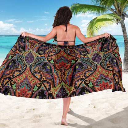 Bohemian Pattern Print Design 06 Sarong Pareo Wrap