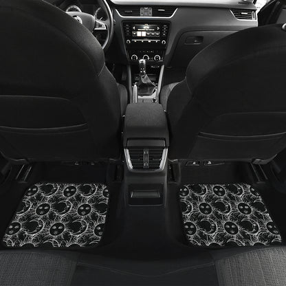 Sun Moon White Design Themed Print Car Floor Mats Front Back
