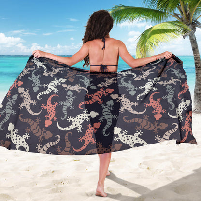 Gecko Pattern Print Design 02 Sarong Pareo Wrap