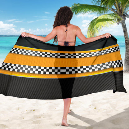 Checkered Pattern Print Design 01 Sarong Pareo Wrap