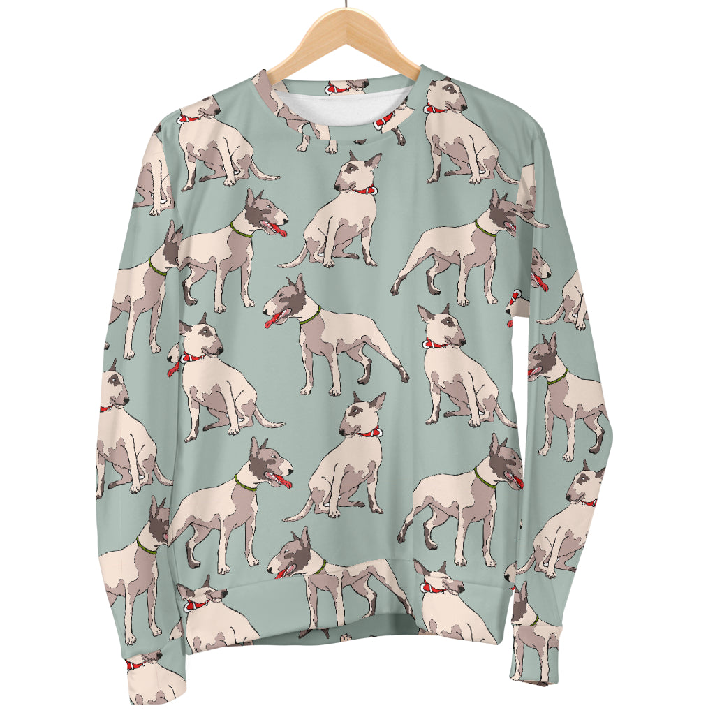 Bull Terrier Cute Print Pattern Women Long Sleeve Sweatshirt