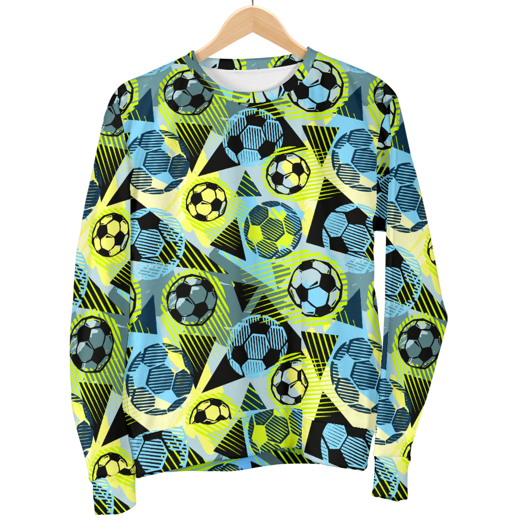 Soccer Ball Themed Print Design Women Long Sleeve Sweatshirt
