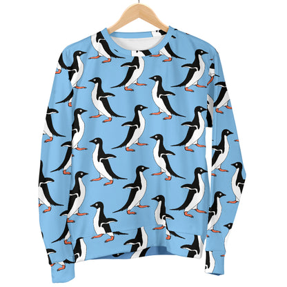 Penguin Dance Pattern Women Long Sleeve Sweatshirt