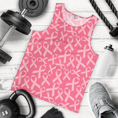Breast Cancer Awareness Themed Men Tank Top