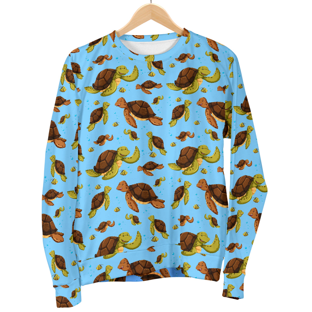 Hello Sea Turtle Print Pattern Women Long Sleeve Sweatshirt