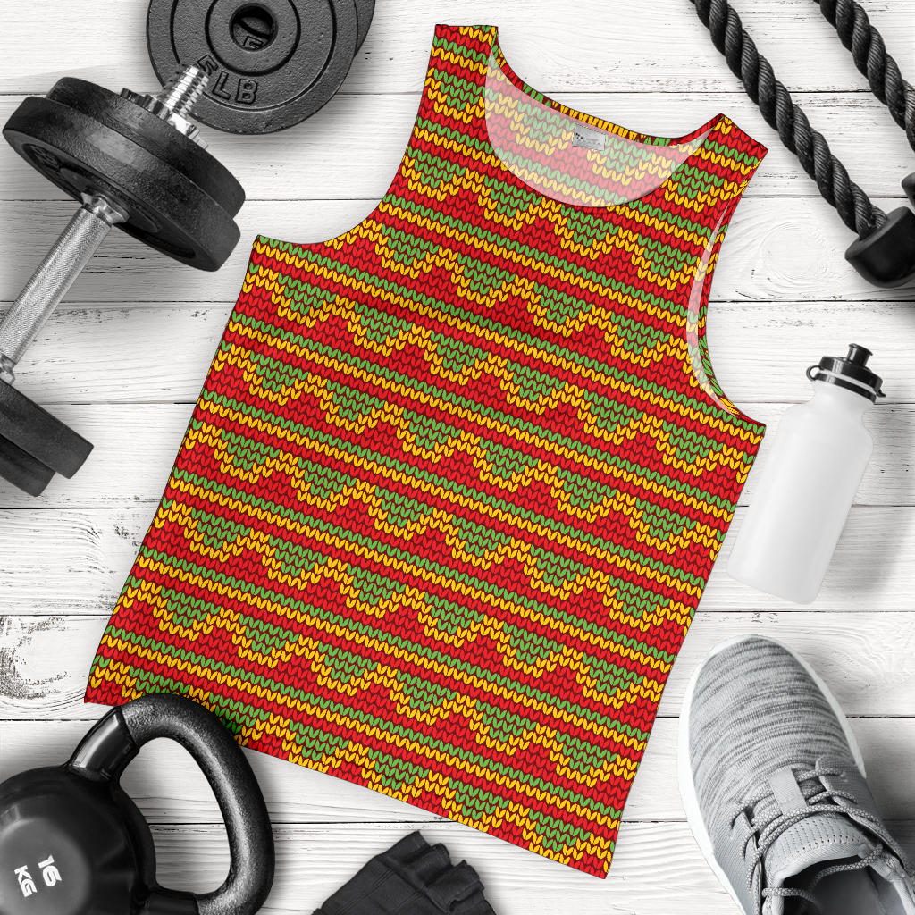 Rasta Reggae Color Print Men Tank Top