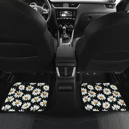 Daisy Print Pattern Car Floor Mats Front Back