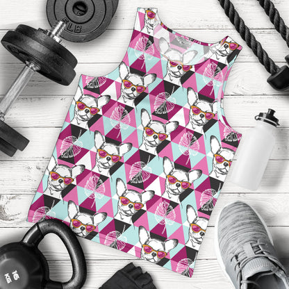 Chihuahua Cute Triangle Pattern Men Tank Top