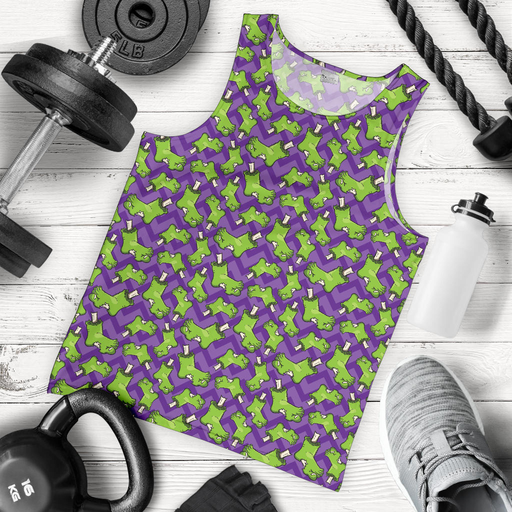 Zombie Foot Design Pattern Print Men Tank Top