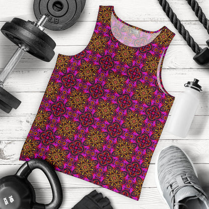 kaleidoscope Abstract Print Design Men Tank Top