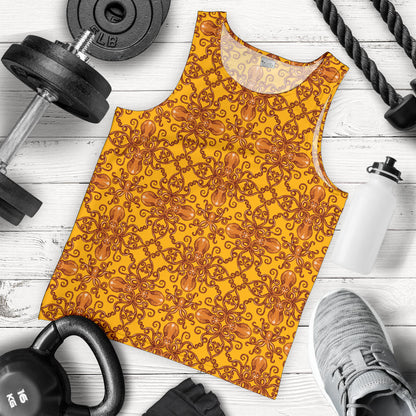 Octopus Background Design Print Men Tank Top