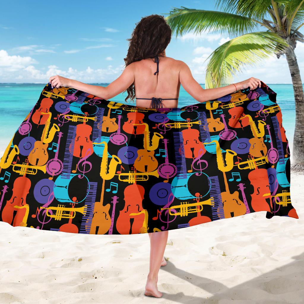 Jazz Pattern Print Design 03 Sarong Pareo Wrap