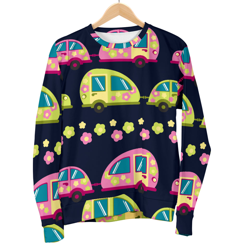 Camper Cute Camping Design No 3 Print Men Long Sleeve Sweatshirt