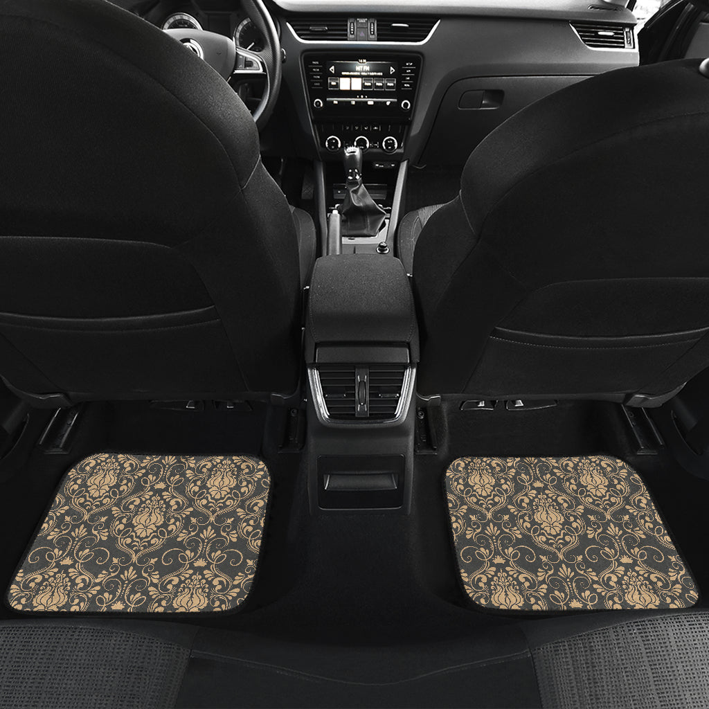 Damask Elegant Luxury Print Pattern Car Floor Mats Front Back