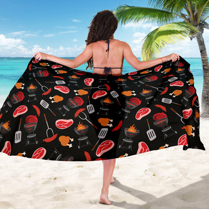 Barbecue Pattern Print Design 04 Sarong Pareo Wrap