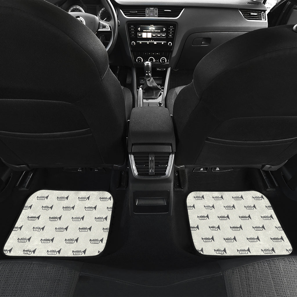 Trumpet Pattern Themed Print Car Floor Mats Front Back