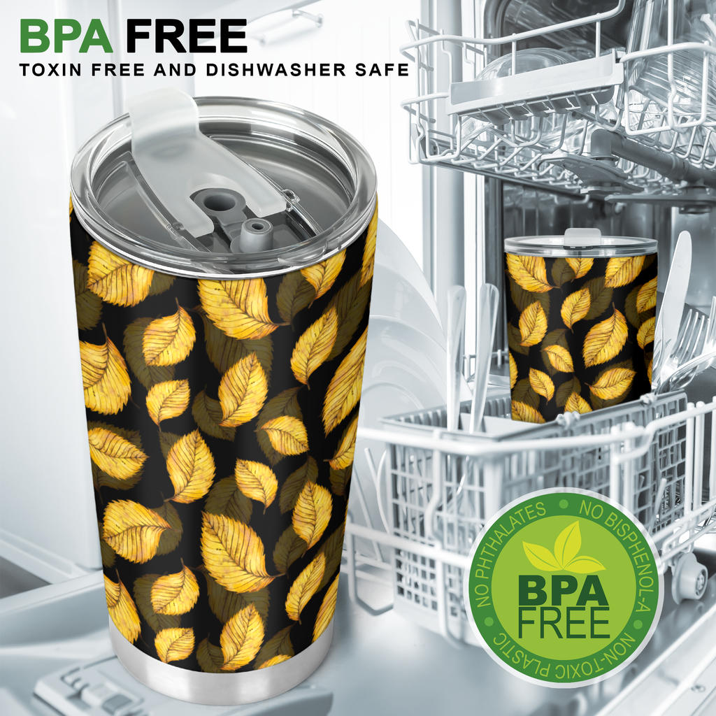 Elm Leave Summer Print Pattern Tumbler