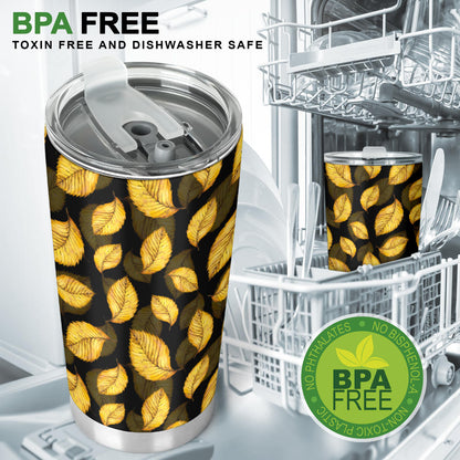 Elm Leave Summer Print Pattern Tumbler